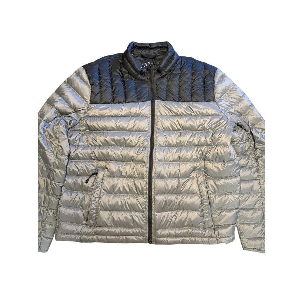 G H Bass & Co. Down Puffer Jacket Gray/Black Size XL